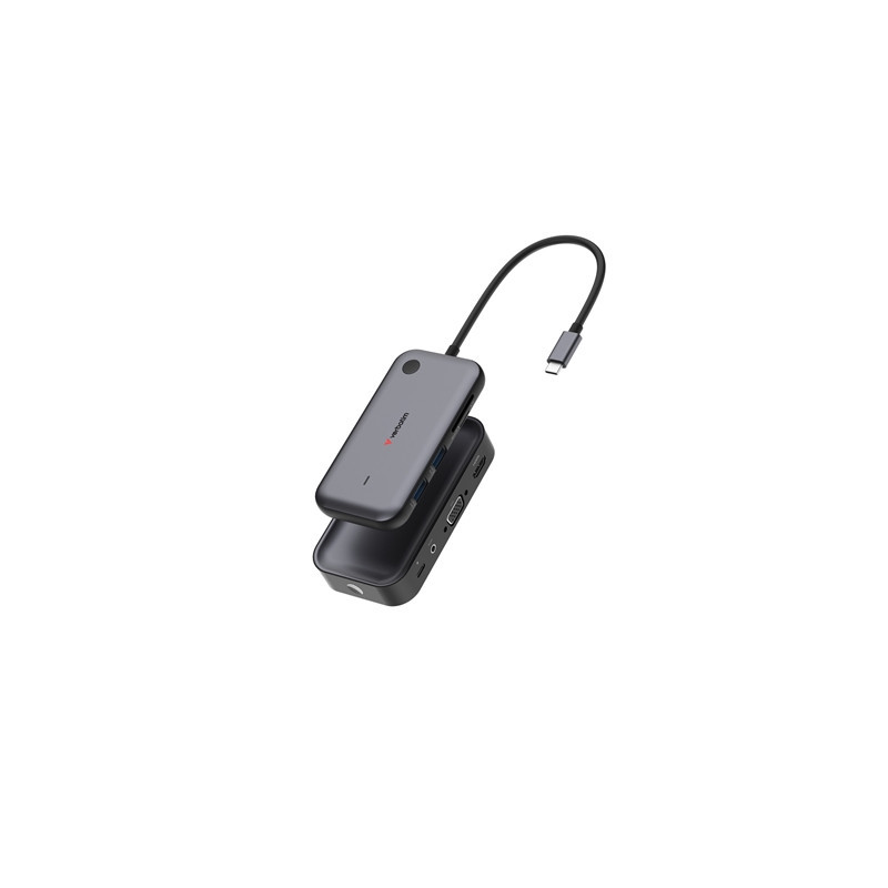 Verbatim Share My Screen USB-C Wireless Display Adapter 1080P With Hub WDA-01  Built-In Hub With 2 x USB-A Ports And SD/microSD 