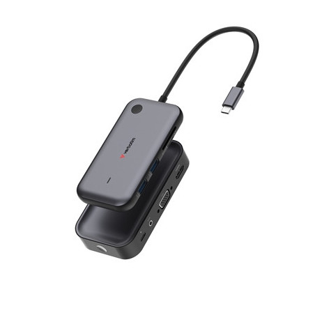 Verbatim Share My Screen USB-C Wireless Display Adapter 1080P With Hub WDA-01  Built-In Hub With 2 x USB-A Ports And SD/microSD 