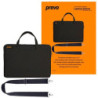 Prevo 15.6 Inch Laptop Bag  Cushioned Lining  With Shoulder Strap  Black