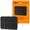 Prevo 14 Inch Laptop Sleeve  Side Pocket  Cushioned Lining  Black