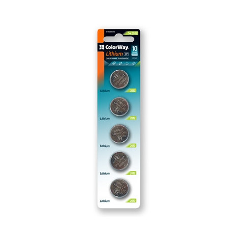 Colorway Lithium Power Blister Pack of 5 Coin Cell CR2032 Batteries