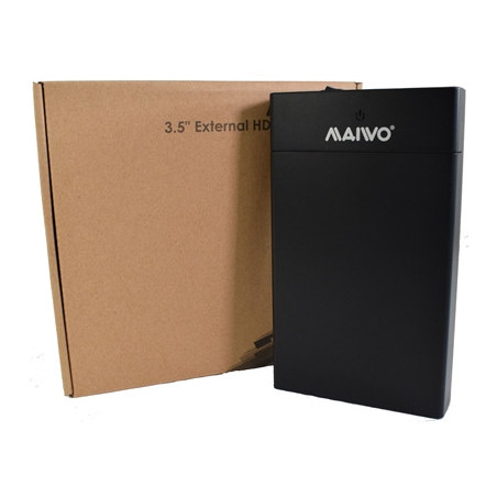 Maiwo USB 3.0 3.5“ External Hard Drive Enclosure  with Power Adapter