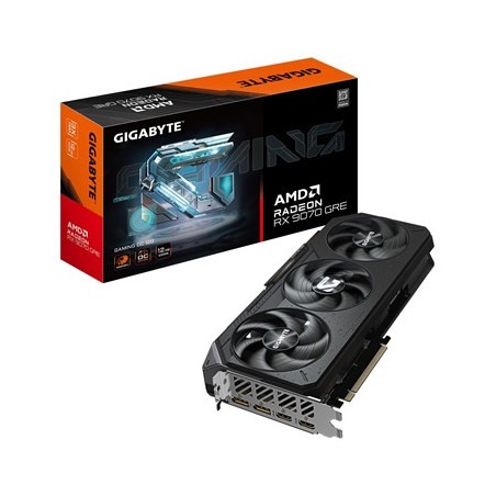 Gigabyte AMD Radeon RX 9070 GRE GAMING OC 12GB GDDR6 Graphics Card  3072 Streams  2340 MHz Core Clock  Triple Fan  2x DisplayPor
