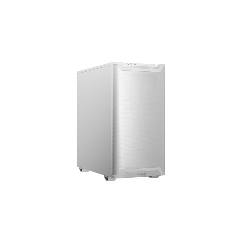 be quiet! Pure Base 501 Airflow White ATX Mid Tower Case with USB-A  USB-C  2 x Pure Wings 2 140mm Black PWM Fans  Sleek Front P