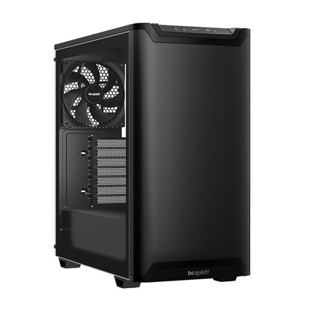 be quiet! Pure Base 501 Airflow Window Black ATX Mid Tower Case with USB-A  USB-C  2 x Pure Wings 2 140mm Black PWM Fans  Sleek 