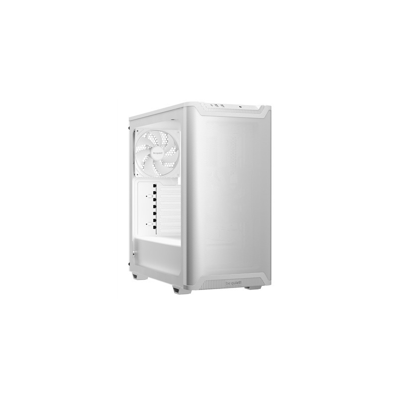 be quiet! Pure Base 501 Airflow Window White ATX Mid Tower Case with USB-A  USB-C  2 x Pure Wings 2 140mm Black PWM Fans  Sleek 