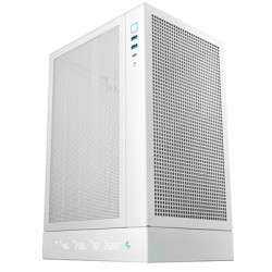 Deepcool CH170 Digital White Mini-ITX Case - High Airflow  Supports Water Cooling  Ultra-Quiet Operation  Compact Design for Eff