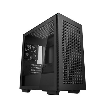 DeepCool CH370  Black  Mini Tower Chassis w/ Tempered Glass Window  1x 120mm Fan  2x USB 3.0  mATX/mITX
