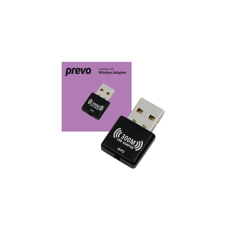 Prevo USBW4 300Mbps N300 USB Wireless Network Adapter