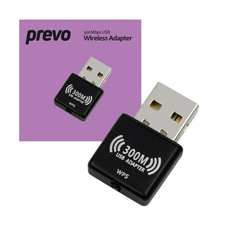 Prevo USBW4 300Mbps N300 USB Wireless Network Adapter