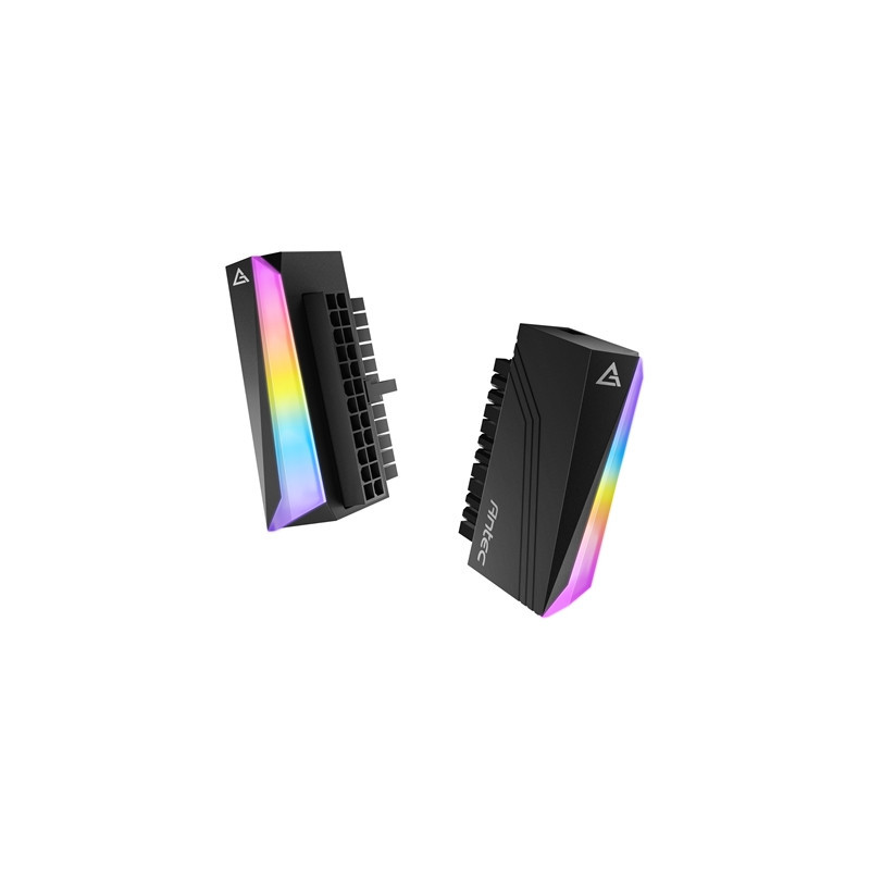 Antec 24-Pin 90-Degree ARGB Adapter - ATX Connector  5V 3-Pin  Smarter & Cleaner Cabling  ARGB Sync Support