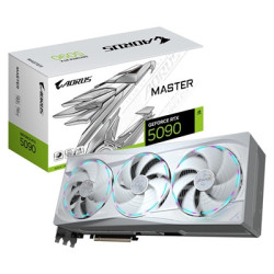Gigabyte NVIDIA GeForce RTX 5090 AORUS MASTER ICE 32G Graphics Card  32GB GDDR7  21760 CUDA Cores  2655 MHz Core Clock  Triple F
