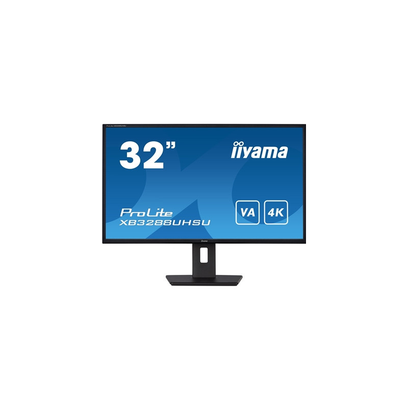 iiyama PROLITE XB3288UHSU-B5 32 Inch 4K Monitor  IPS  3ms  60hz  FreeSync  HDMIx2  Display Port  USB Hub  PIP  Speakers  Int PSU