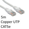 RJ45 (M) to RJ45 (M) CAT5e 5m White OEM Moulded Boot Copper UTP Network Cable