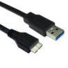 USB 3.0 A (M) to USB 3.0 Micro B (M) 0.75m Black OEM Data Cable