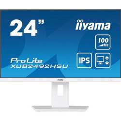 iiyama 24 Inch IPS Monitor XUB2492HSU-W6  Height Adjustable  Full HD  100Hz  0.4ms  FreeSync  HDMI  Display Port  USB Hub  White