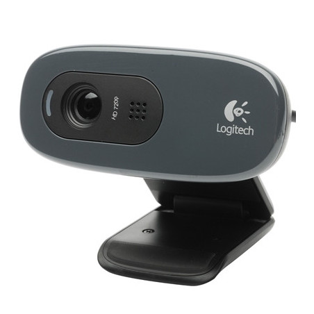Logitech C270 HD Webcam  HD 720p/30fps  Widescreen HD Video Calling  HD Light Correction  Noise-Reducing Mic  For Skype  FaceTim