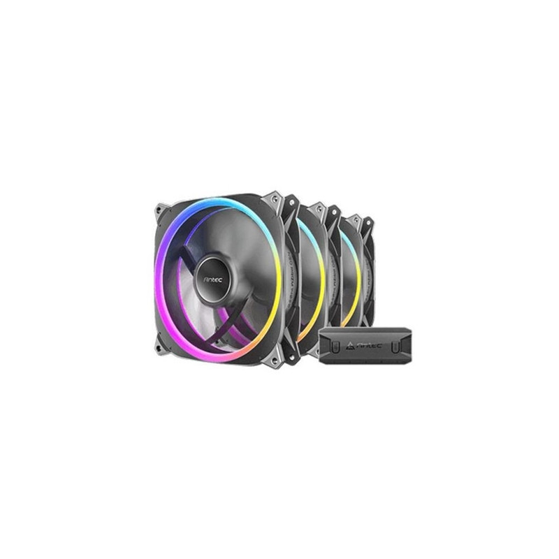 Antec Neo Prizm T3 120 ARGB PWM Case Fan (3-Pack) - Hydro Bearing  600-2000 RPM  Black