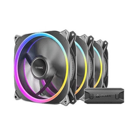 Antec Neo Prizm T3 120 ARGB PWM Case Fan (3-Pack) - Hydro Bearing  600-2000 RPM  Black