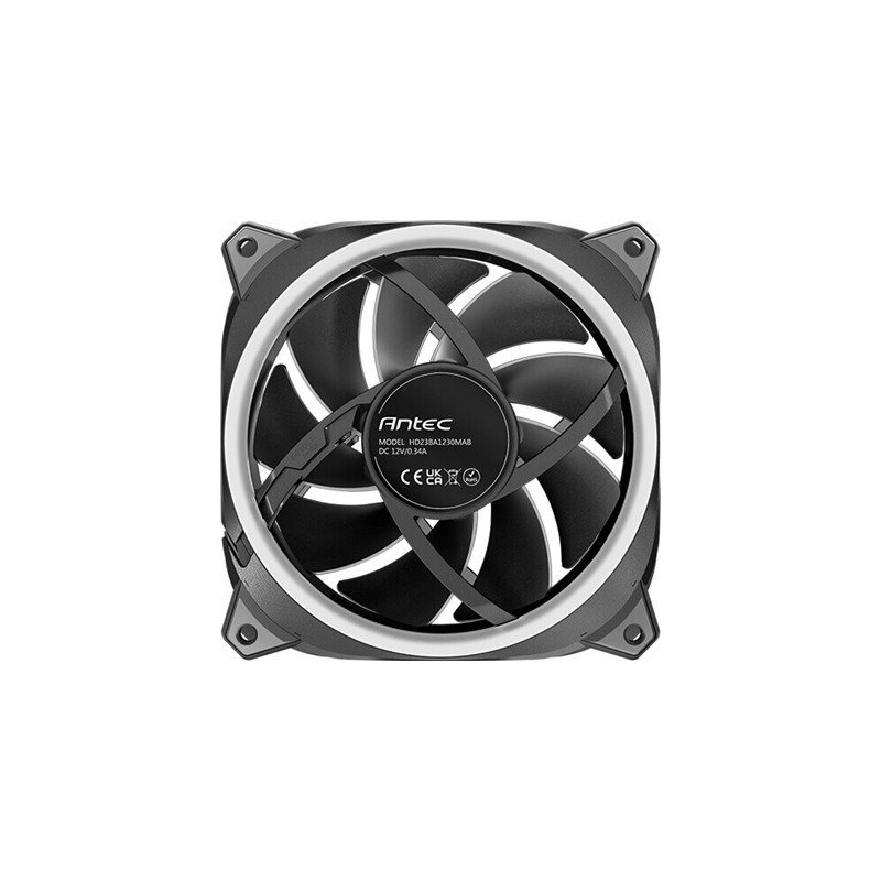 Antec Neo Prizm T3 120 ARGB PWM Case Fan - Hydro Bearing  600-2000 RPM  Black