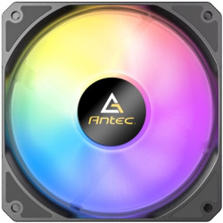 Antec P12R ARGB Reverse PWM 120mm Fan - 4-Pin  Black  High-Airflow Cooling  9-Blade Design with Anti-Vibration Pads