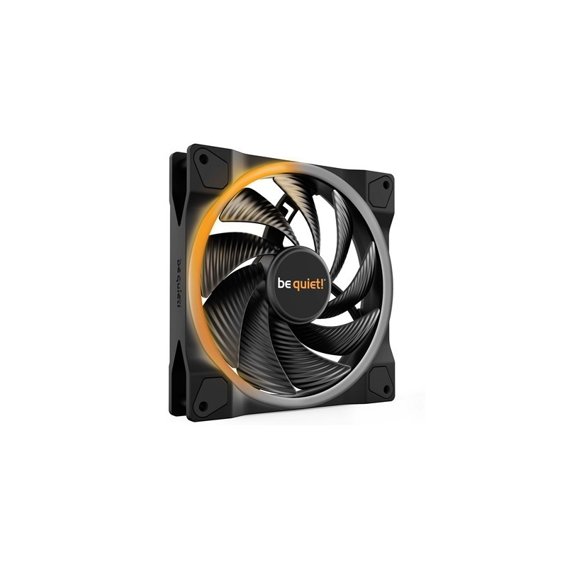 be quiet! Light Wings PWM High Speed Addressable RGB Fan  140mm  2200RPM  4-Pin PWM Fan & 3-Pin ARGB Connectors  Black Frame  Bl