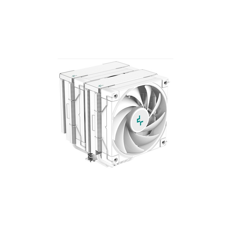 DeepCool AK620 WH Fan CPU Cooler  Universal Socket  Dual Powerful 120mm FDB PWM White Fans  1850RPM  6 Heat Pipes  260W Heat Dis