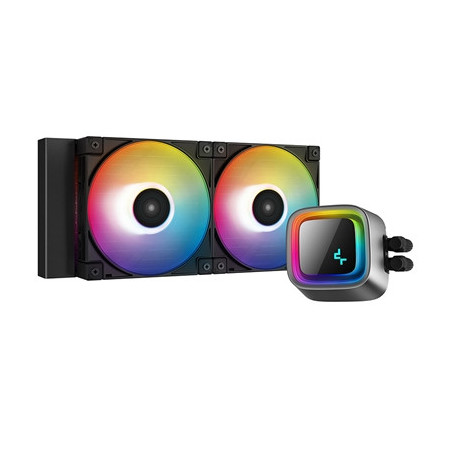 DeepCool LS520 Premium AiO Liquid CPU Cooler  Universal Socket  240mm Radiator  PWM 2250RPM Cooling Fans  Addressable RGB LED Li