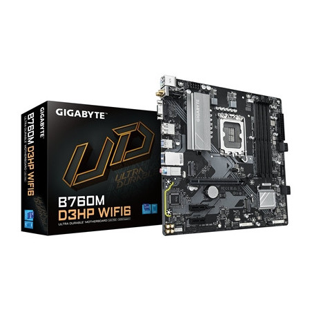 Gigabyte B760M D3HP WIFI6 Intel 1700 Socket Motherboard  Micro-ATX  4x DDR5 Slots  2x M.2 Sockets  GbE LAN  Wi-Fi 6  1x D-Sub / 