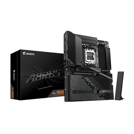 Gigabyte B850 AORUS STEALTH AMD AM5 Socket Motherboard  ATX  4x DDR5 Slots  3x M.2 Socket  Fitted I/O Shield  5GbE LAN  Wi-Fi 7 