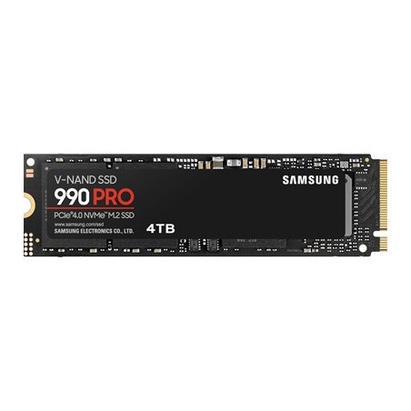 Samsung 990 PRO(MZ-V9P4T0BW ) 4TB NVMe SSD  PCIe Gen4  M.2 Interface  2280  Read 7450 MB/s  Write 6900 MB/s  5 Year Warranty