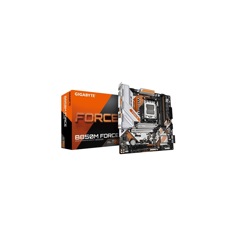 Gigabyte B850M FORCE AMD AM5 Socket Motherboard  Micro-ATX  2x DDR5 Slots  3x M.2 Socket  2.5GbE LAN  1x DisplayPort / 1x HDMI P