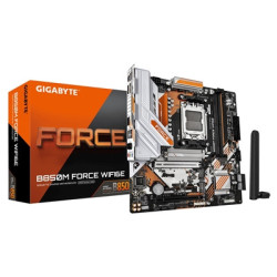 Gigabyte B850M FORCE WIFI6E AMD AM5 Socket Motherboard  Micro-ATX  2x DDR5 Slots  3x M.2 Socket  Fitted I/O Shield  2.5GbE LAN  