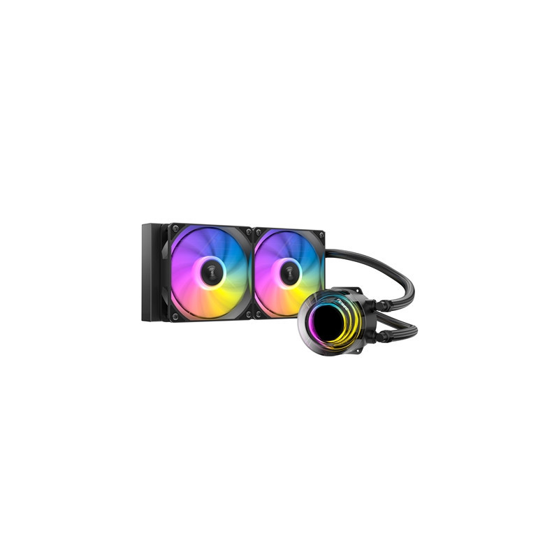 Antec Vortex Lum 240 ARGB CPU Liquid Cooler - Intel & AMD Compatible  2 x 120mm ARGB Fans  Suspended Spiral Pump Head  Enhanced 
