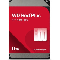 WD Red Plus WD60EFPX 6TB 3.5“ 256MB Cache SATA III NAS Internal Hard Drive