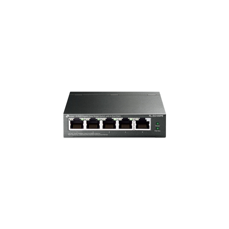TP-Link TL-SG105PE 5-Port Metal Gigabit Easy Smart PoE Switch with 4-Port PoE+ (65W)