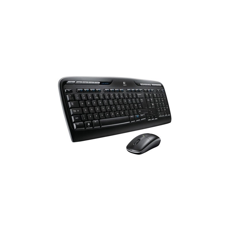 Logitech MK330 Wireless Keyboard and Mouse Combo for Windows  2.4 GHz Wireless with USB-Receiver  Portable Mouse  Multimedia Key