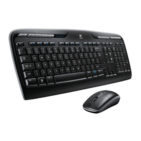 Logitech MK330 Wireless Keyboard and Mouse Combo for Windows  2.4 GHz Wireless with USB-Receiver  Portable Mouse  Multimedia Key