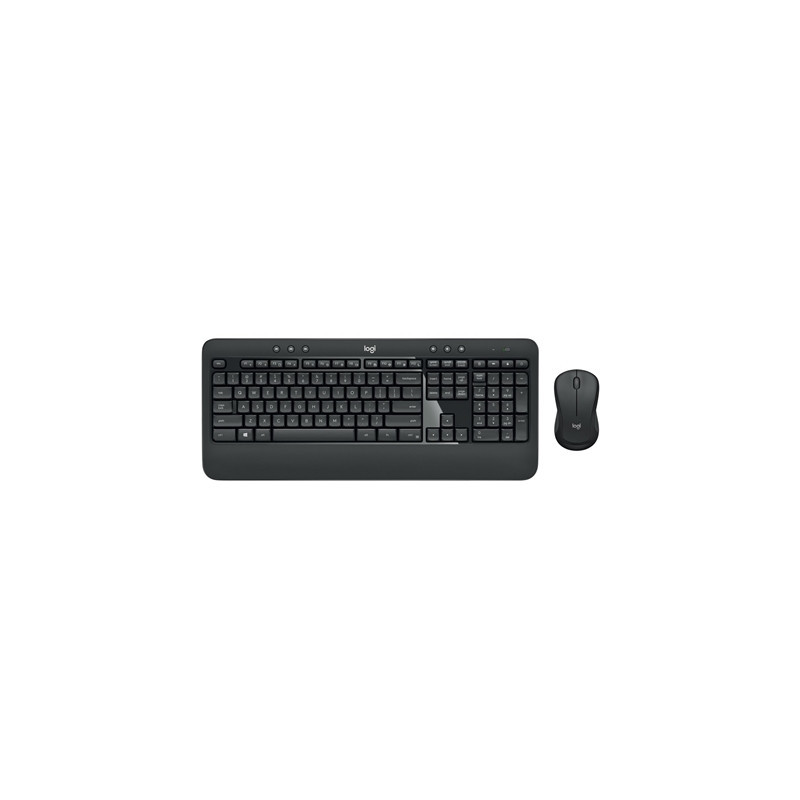 Logitech MK540 Advanced Wireless Keyboard and Mouse Combo for Windows  2.4 GHz Unifying USB-Receiver  Multimedia Hotkeys  3-Year