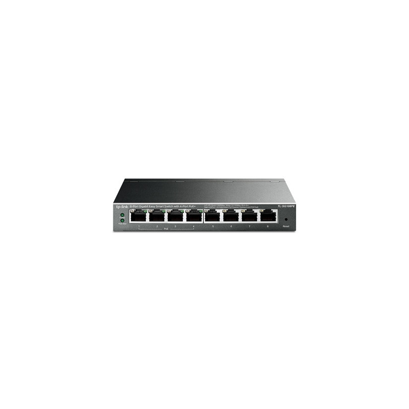 TP-Link TL-SG108PE 8-Port Metal Gigabit Easy Smart Switch with 4-Port PoE+ (64W)