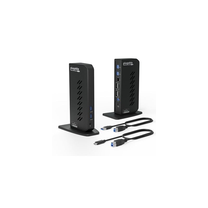 Plugable UD-6950Z Universal Dual Monitor 4K USB-A/USB-C DisplayLink Certified Docking Station