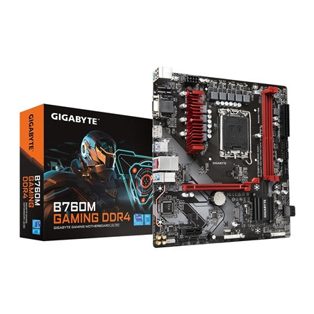 Gigabyte B760M GAMING DDR4 Intel 1700 Socket Motherboard  Micro-ATX  2x DDR4 Slots  2x M.2 Sockets  2.5GbE LAN  1x D-Sub / 1x Di