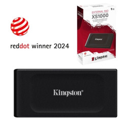 Kingston XS1000 (SXS1000/1000G) 1TB Portable External SSD  Read 1050MB/s  Write 1000MB/s  USB 3.2 Gen 2  5 Year Warranty