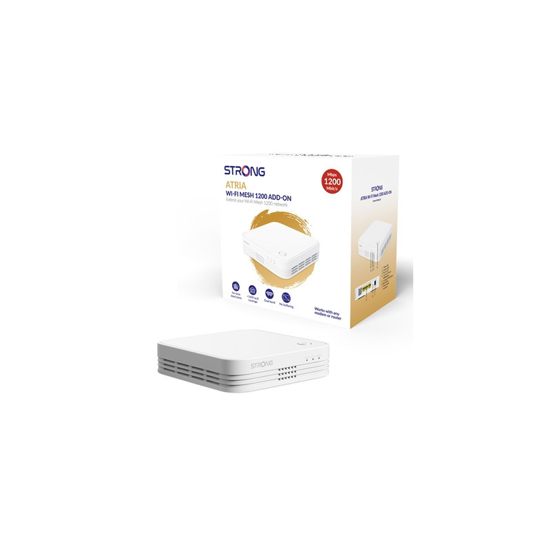 Strong MESH1200ADDUK Whole Home Wi-Fi Mesh System/Additional Unit (1 Pack) - 1 600sq.ft Coverage