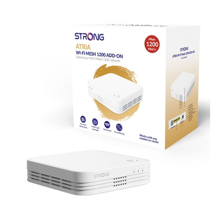 Strong MESH1200ADDUK Whole Home Wi-Fi Mesh System/Additional Unit (1 Pack) - 1 600sq.ft Coverage