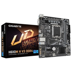 Gigabyte H610M H V3 DDR4 Ultra Durable Intel 1700 Socket Motherboard  Micro-ATX  2x DDR4 Slots  1x M.2 Socket  GbE LAN  1x D-Sub