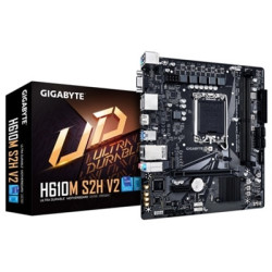 Gigabyte H610M S2H V2 Intel 1700 Socket Motherboard  Micro-ATX  2x DDR5 Slots  1x M.2 Socket  GbE LAN  1x D-Sub / 2x DisplayPort