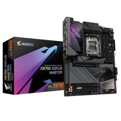 Gigabyte X870E AORUS MASTER AMD AM5 Socket Motherboard  ATX  4x DDR5 Slots  4x M.2 Sockets  Fitted I/O Shield  5GbE LAN  Wi-Fi 7