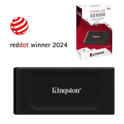 Kingston XS1000 (SXS1000/2000G) 2TB Portable External SSD  Read 1050MB/s  Write 1000MB/s  USB 3.2 Gen 2  5 Year Warranty