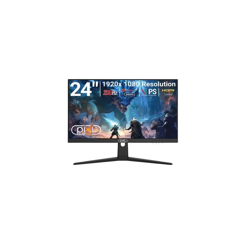 piXL X-Series GS24IDPHA 24.5 Inch Full HD IPS Gaming Monitor with 200Hz Refresh Rate  1920 x 1080 Resolution  0.5ms Response Tim